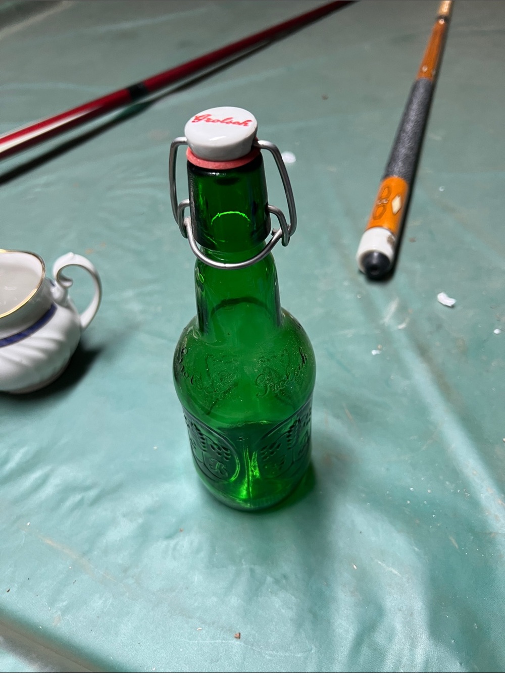 Retro green bottle flip top